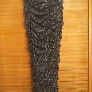 VS For Love & Lemons Black Strapless Tubetop Glitter Dress